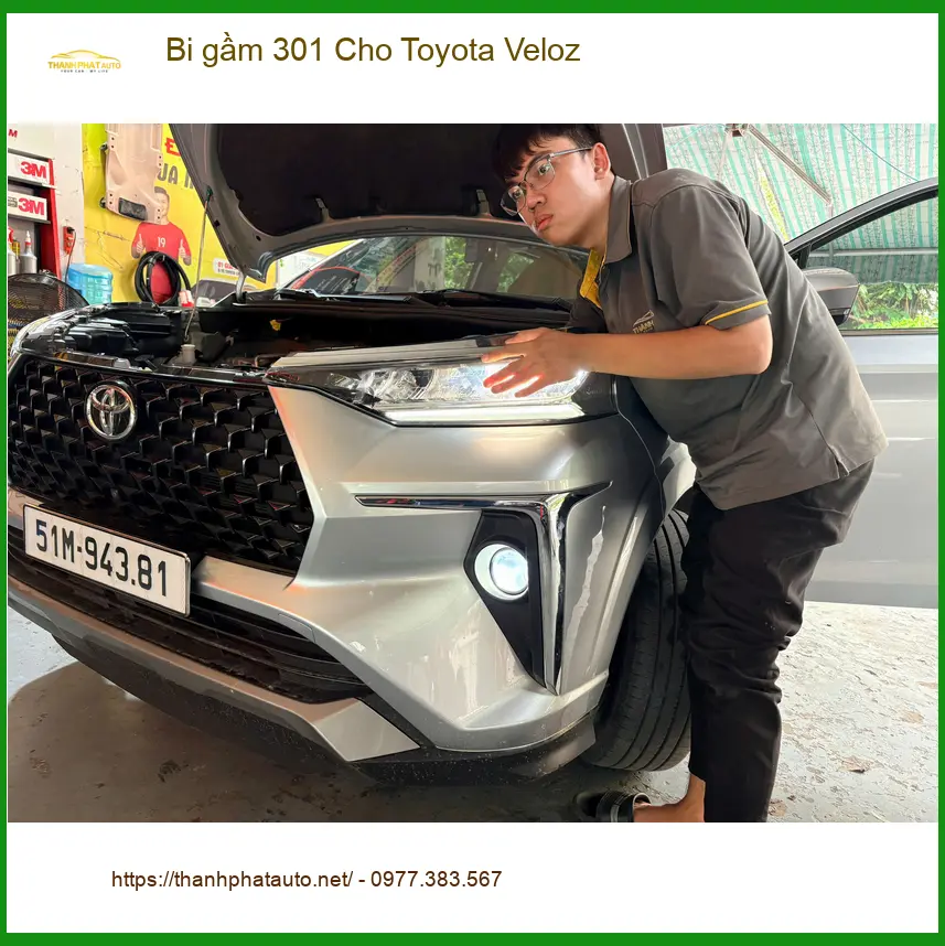 Anh Thành lắp bi gầm 301 cho Toyota Veloz tại Quận 10 để tăng sáng khi đi đêm ảnh thực tế 2