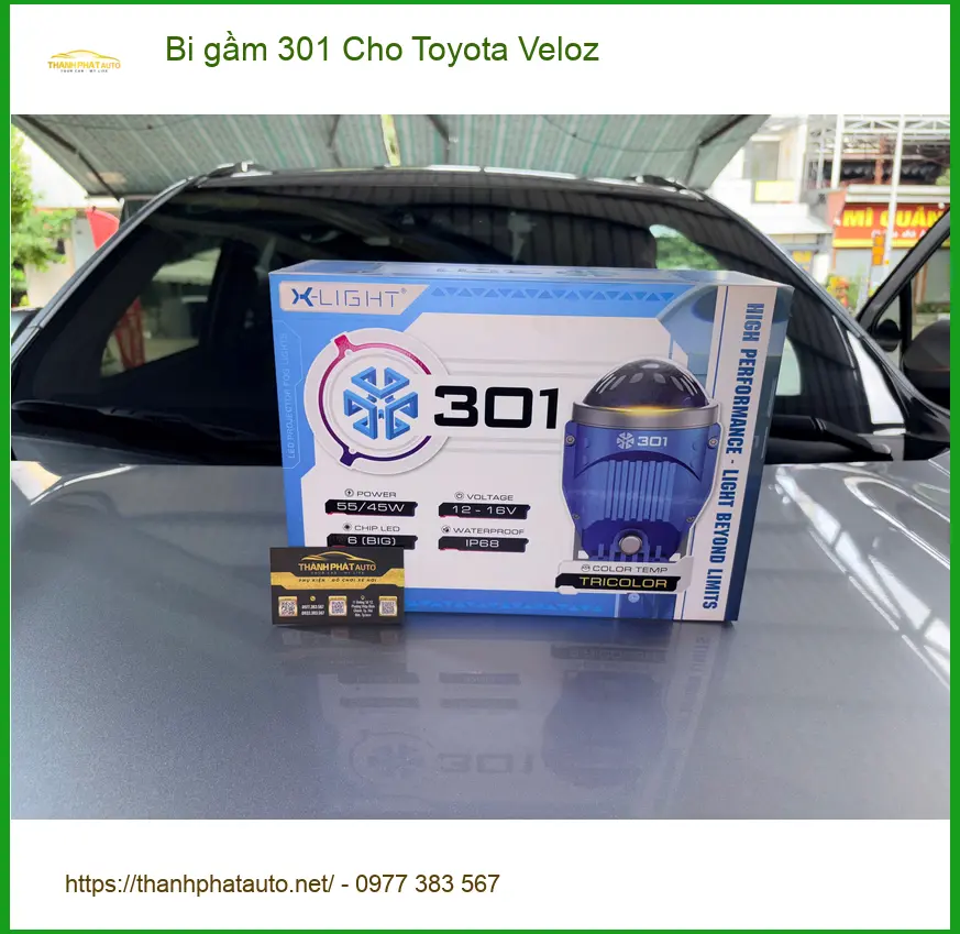 Anh Thành lắp bi gầm 301 cho Toyota Veloz tại Quận 10 để tăng sáng khi đi đêm ảnh thực tế 3