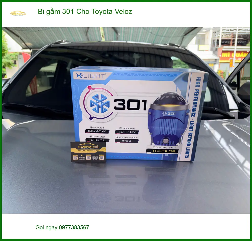 Chú Minh lắp bi gầm 301 cho Toyota Veloz ở Quận 6 vì đèn zin yếu