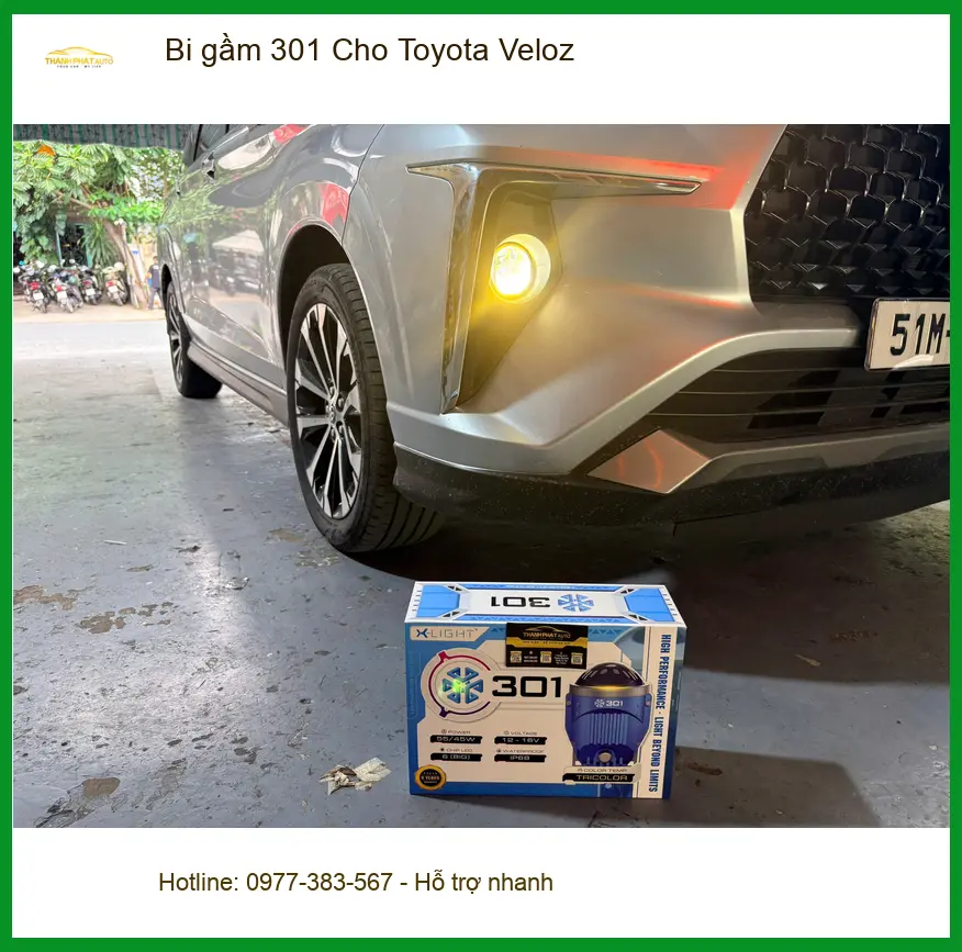 Chú Minh lắp bi gầm 301 cho Toyota Veloz ở Quận 6 vì đèn zin yếu ảnh thực tế 4