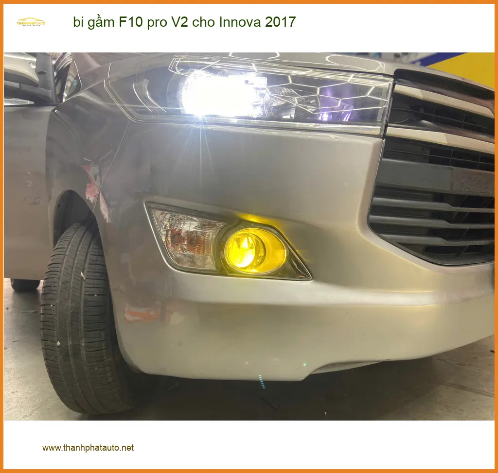 Anh Tấn lắp bi gầm F10 pro V2 cho Innova 2017 tại Quận 4 để tăng sáng an toàn