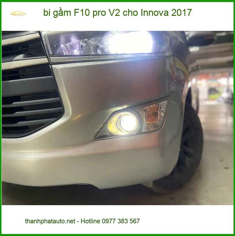 Chú Phát lắp bi gầm F10 Pro V2 cho Innova 2017 tại Bình Chánh vì đèn zin quá yếu ảnh thực tế 2