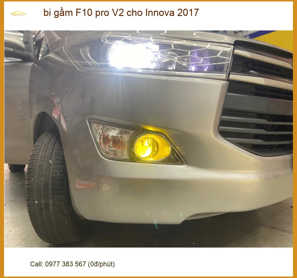 Chú Phát lắp bi gầm F10 Pro V2 cho Innova 2017 tại Bình Chánh vì đèn zin quá yếu ảnh thực tế 3