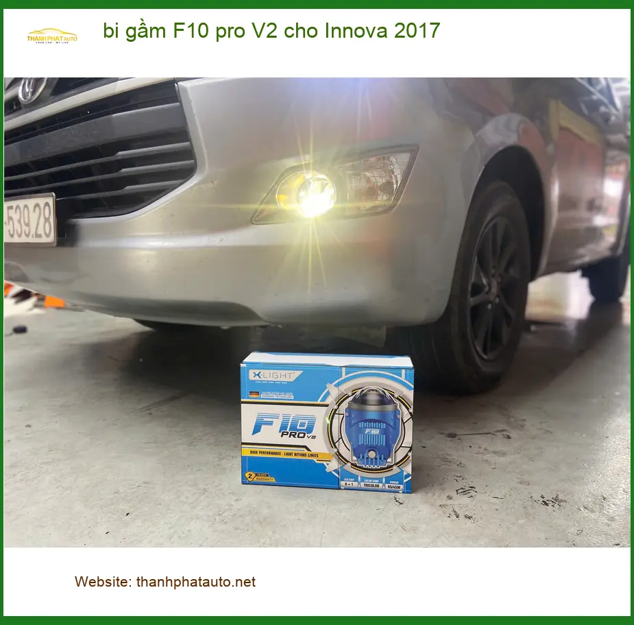 Anh Tấn lắp bi gầm F10 pro V2 cho Innova 2017 ở Tân Bình tăng sáng.