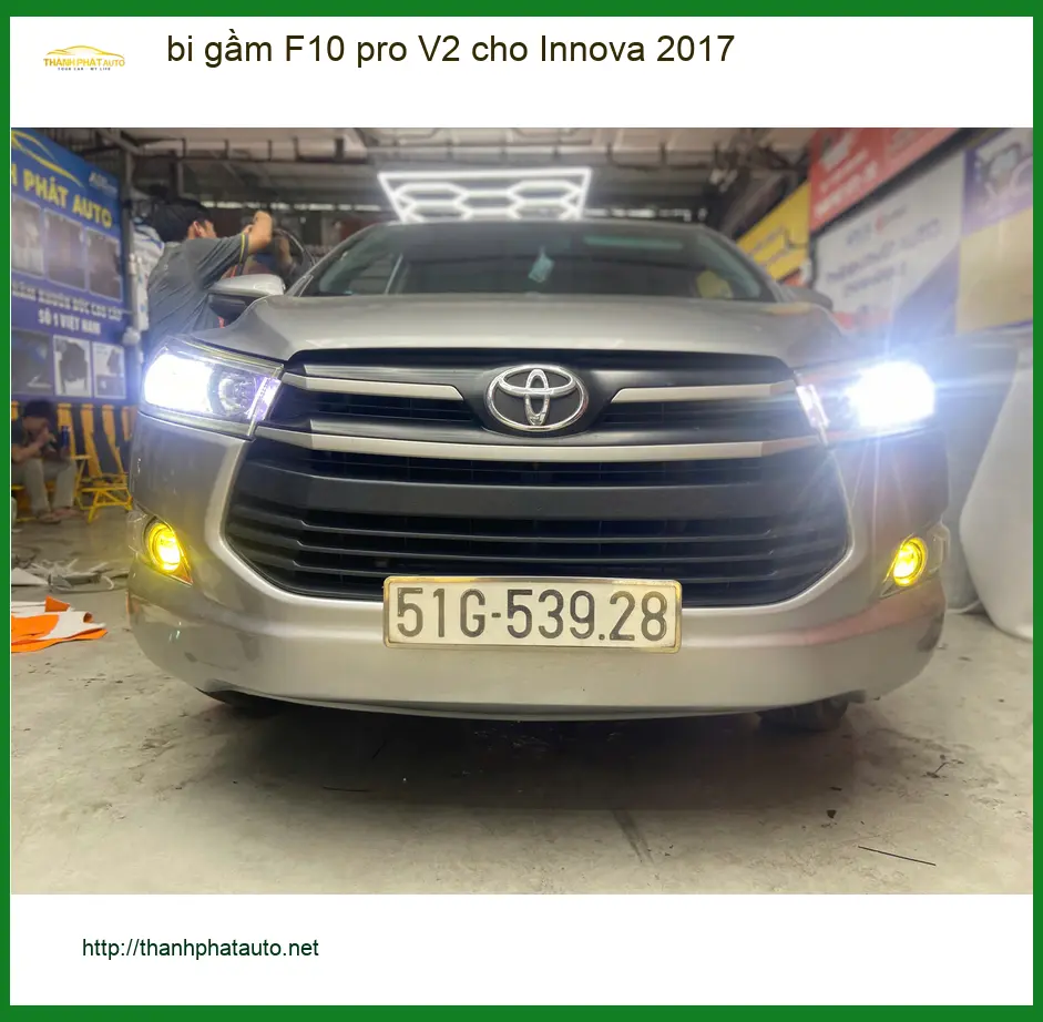 Anh Tấn lắp bi gầm F10 pro V2 cho Innova 2017 ở Tân Bình tăng sáng. ảnh thực tế 3