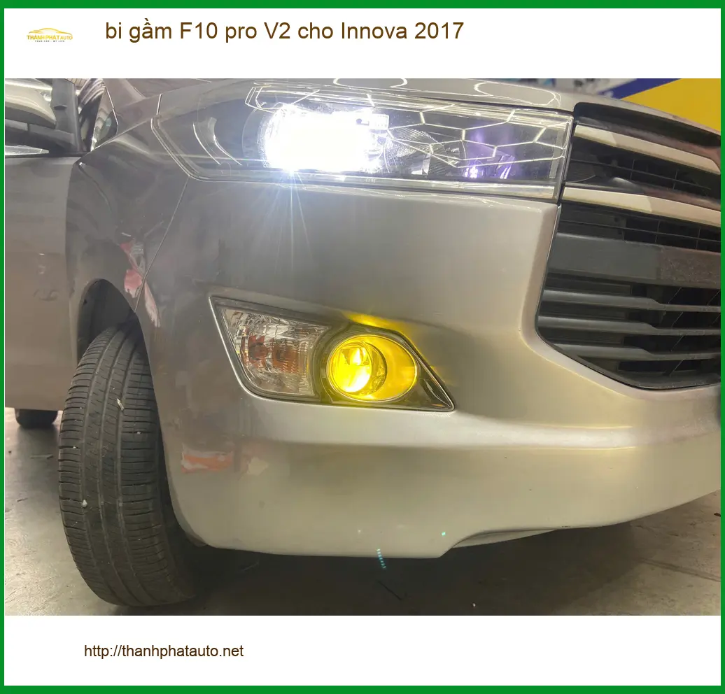 Anh Trường lắp bi gầm F10 pro V2 cho Innova 2017 tại Quận 6 cải thiện tầm nhìn