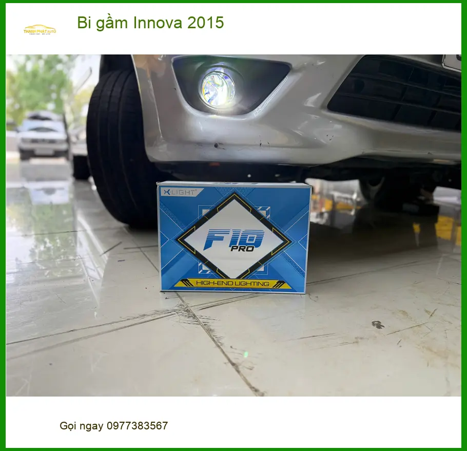 Anh Quý lắp bi gầm Innova 2015 tại Hóc Môn vì đèn zin không đủ sáng khi về đêm ảnh thực tế 5