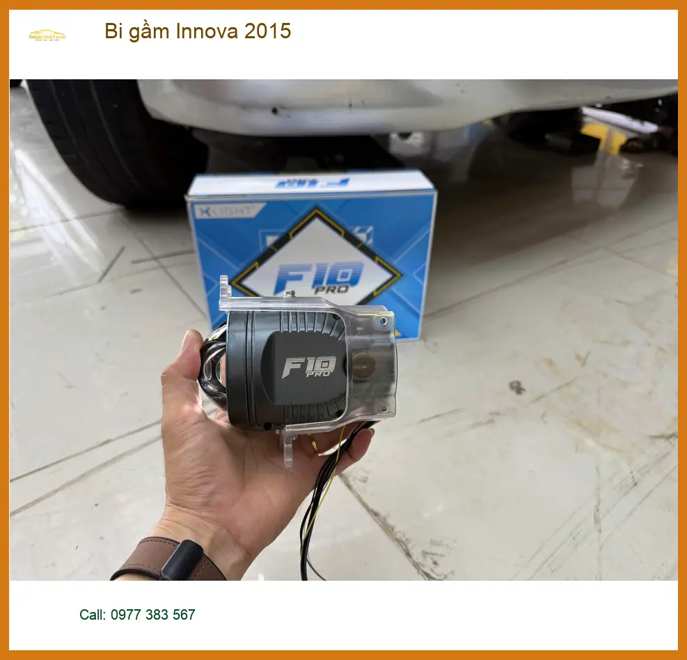 Anh Khôi lắp bi gầm cho Innova 2015 tại Quận 8 vì đèn zin yếu, khó đi đêm ảnh thực tế 4