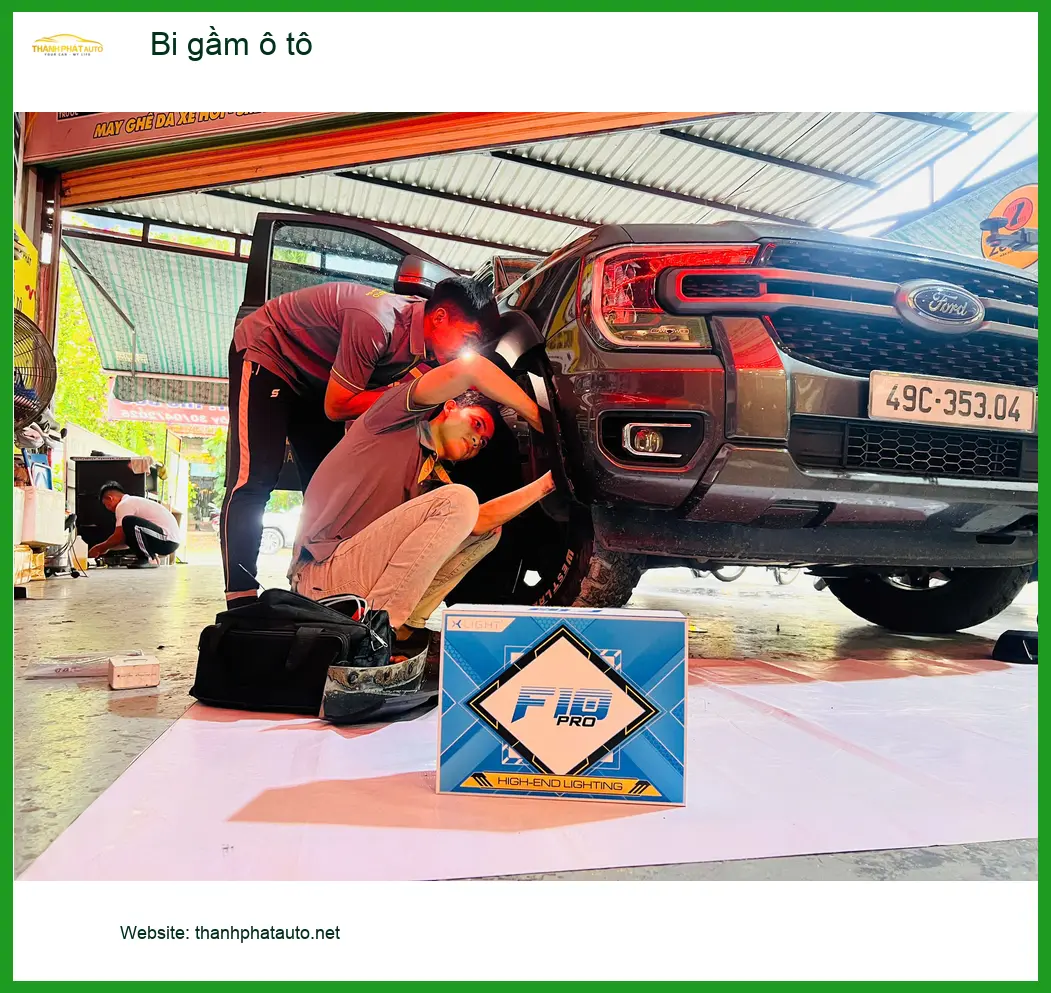 Chú Minh độ bi gầm ô tô Hyundai Kona tại Quận 3 cải thiện tầm nhìn ban đêm ảnh thực tế 3
