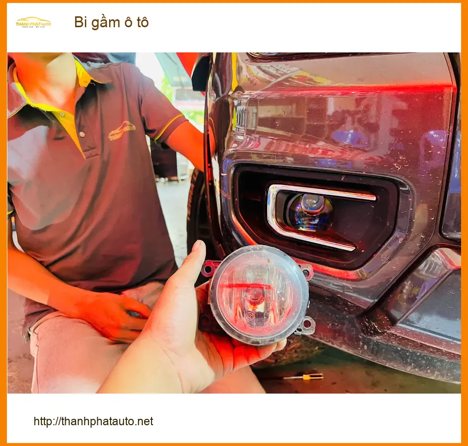 Chú Minh độ bi gầm ô tô Hyundai Kona tại Quận 3 cải thiện tầm nhìn ban đêm ảnh thực tế 4