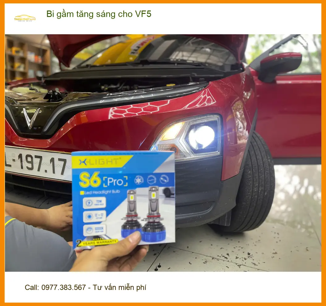 Chị Thu độ bi gầm tăng sáng cho VF5 tại Thủ Đức vì đèn zin quá yếu khi đi đêm