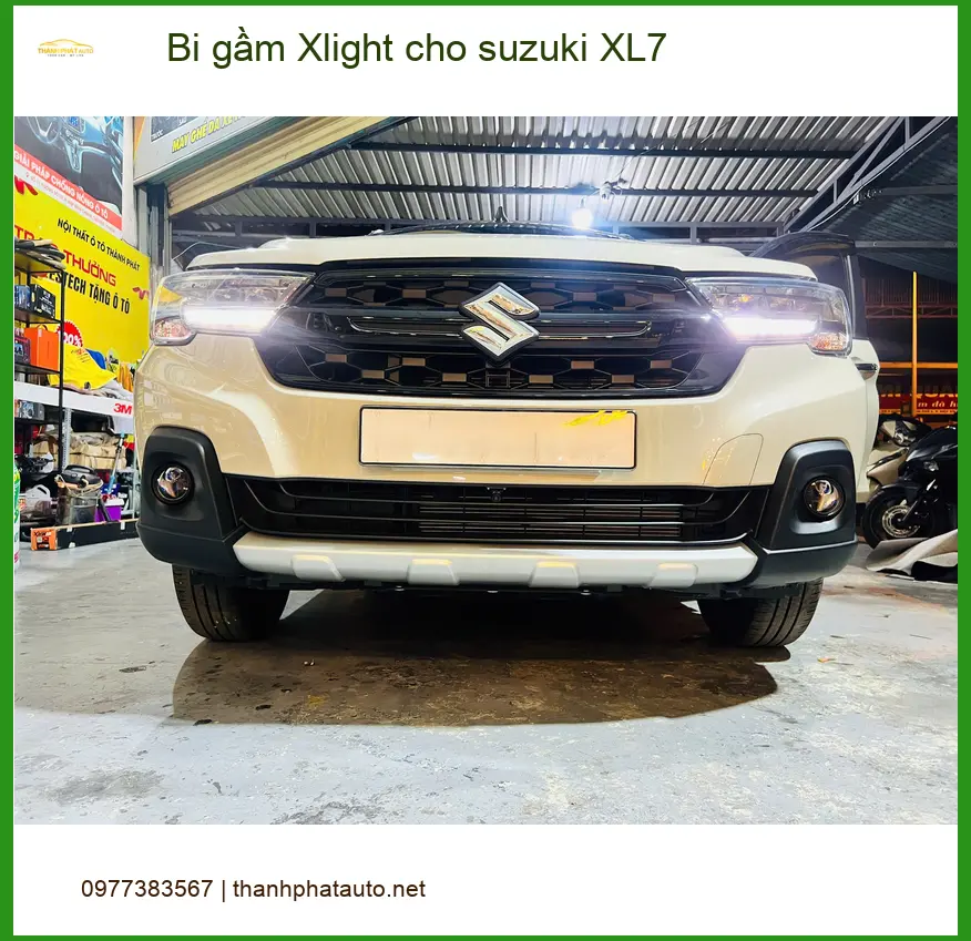 Anh Tùng độ bi gầm Xlight cho Suzuki XL7 ở Quận 10 vì đèn zin yếu, khó đi đêm