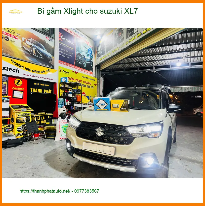 Anh Cường độ bi gầm Xlight cho Suzuki XL7 tại Quận Tân Bình để tăng sáng khi đi mưa ảnh thực tế 3