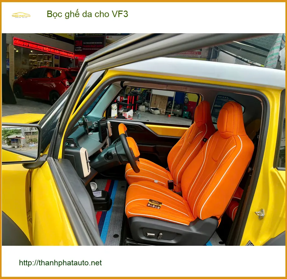 Chị Mai Phương bọc ghế da cho VF3 Quận 6 để làm mới nội thất xe