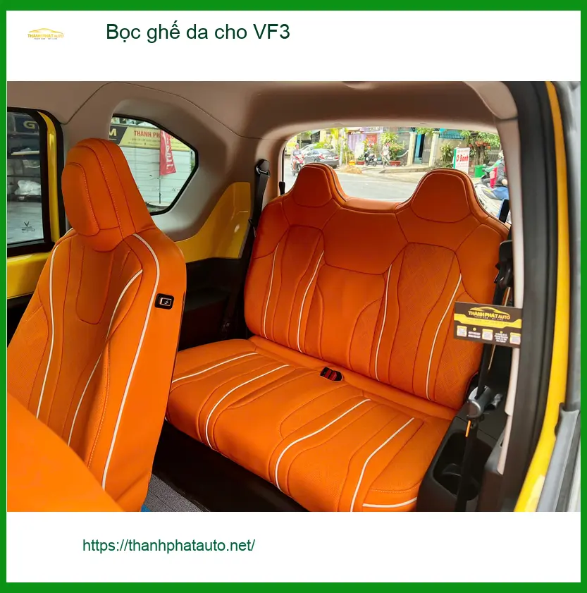 Anh Trung bọc ghế da VinFast VF3 uy tín tại Quận Bình Tân