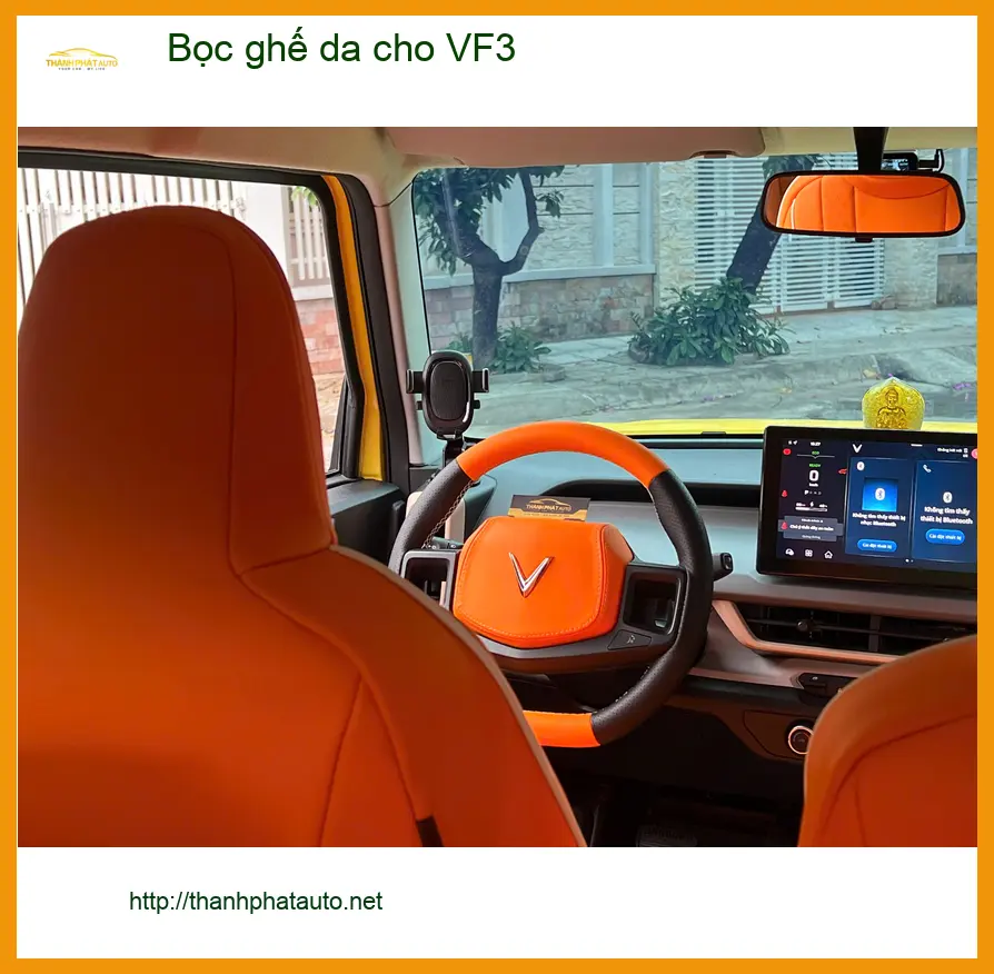 Chị Thanh bọc ghế da cho VF3 tại Quận 10 để nâng tầm nội thất xe