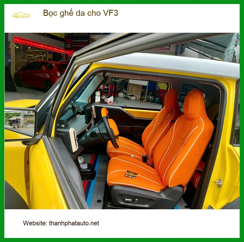 Chị Thanh bọc ghế da cho VF3 tại Quận 10 để nâng tầm nội thất xe ảnh thực tế 2