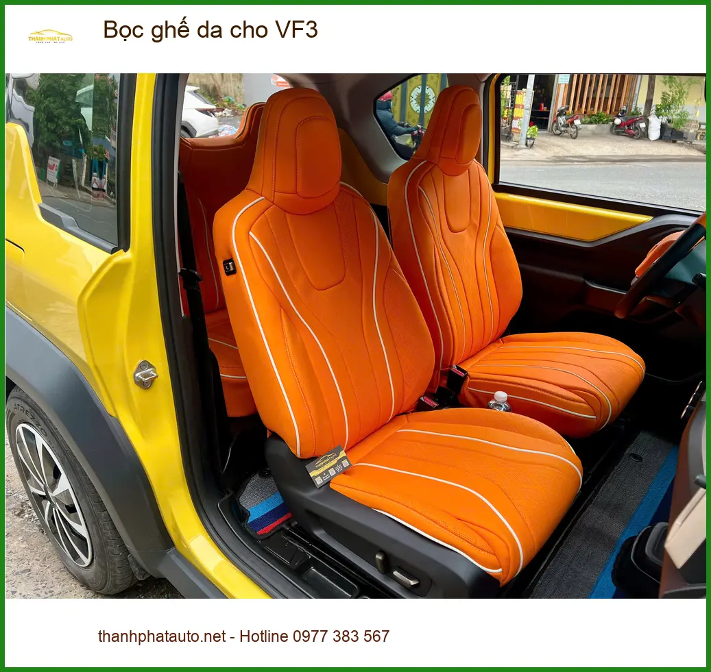 Chị Thanh bọc ghế da cho VF3 tại Quận 10 để nâng tầm nội thất xe ảnh thực tế 3