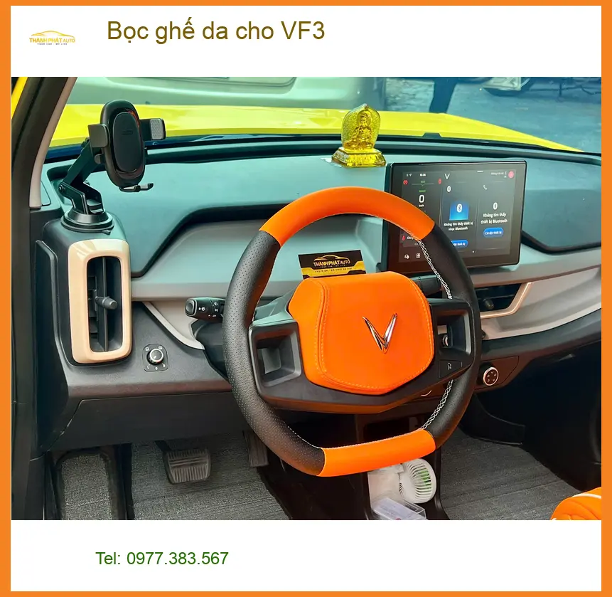 Chị Thanh bọc ghế da cho VF3 tại Quận 10 để nâng tầm nội thất xe ảnh thực tế 5