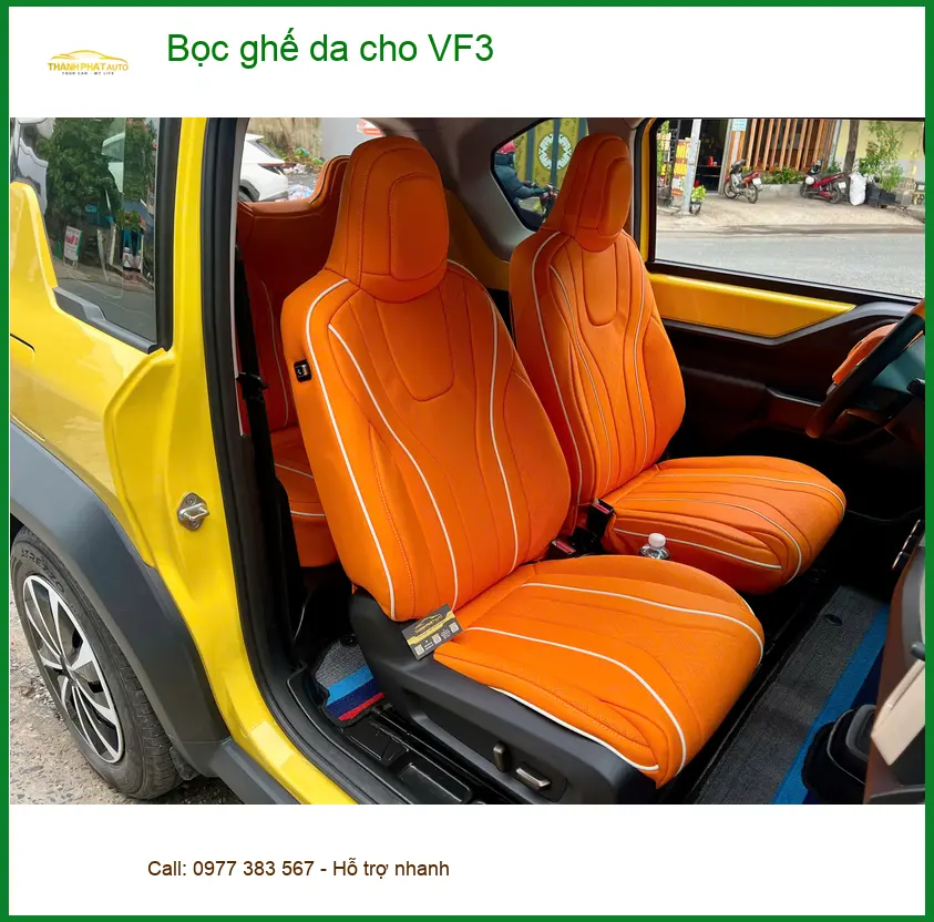 Anh Minh bọc ghế da VinFast VF3 tại Quận Bình Thạnh bền đẹp, giá phải chăng ảnh thực tế 2