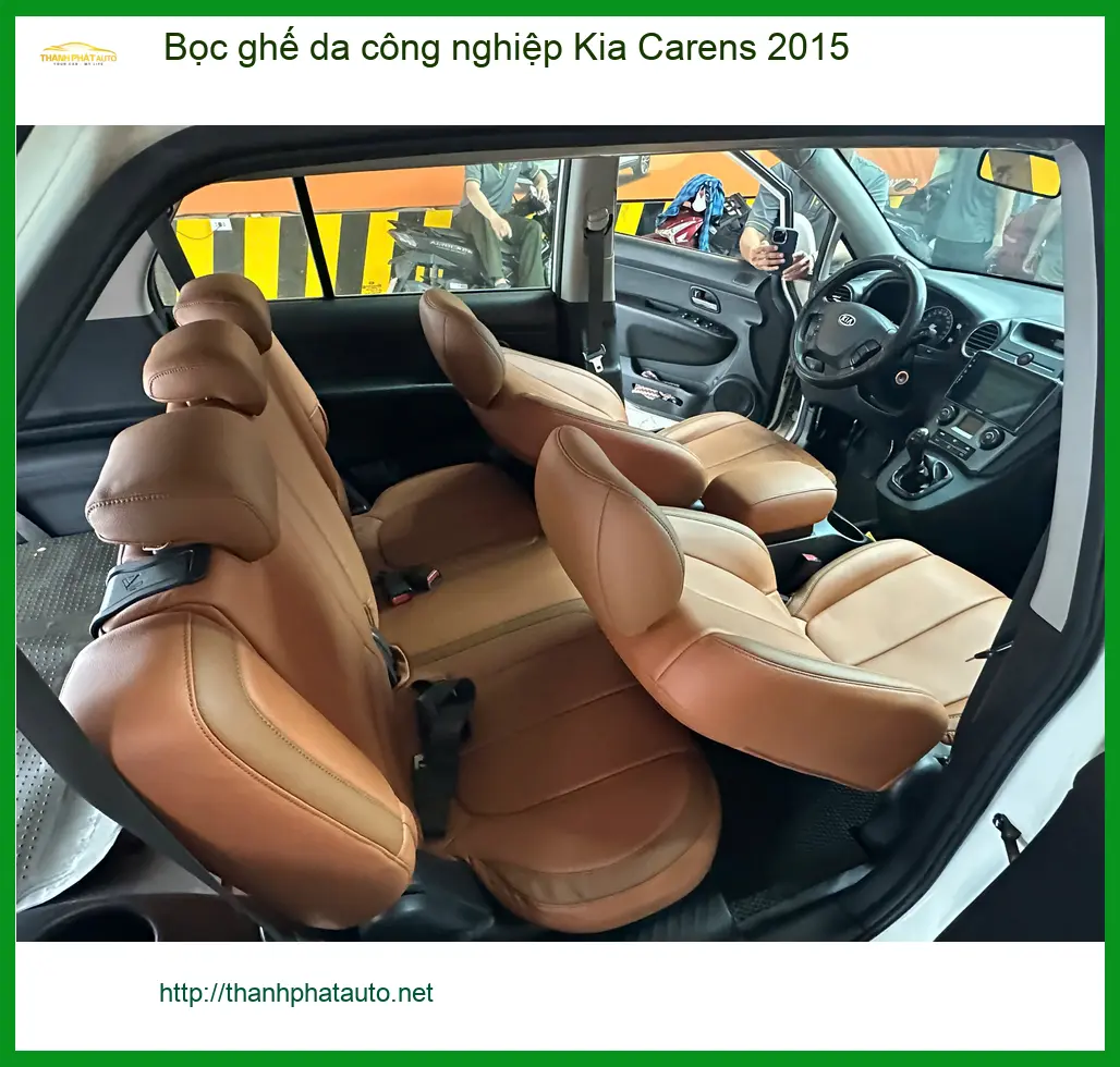 Anh An bọc ghế da công nghiệp Kia Carens 2015 tại Thủ Đức cho nội thất mới ảnh thực tế 2
