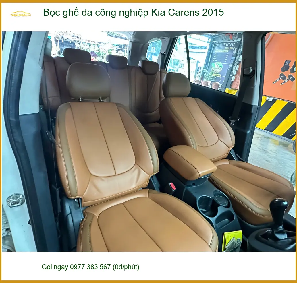 Anh An bọc ghế da công nghiệp Kia Carens 2015 tại Thủ Đức cho nội thất mới ảnh thực tế 3