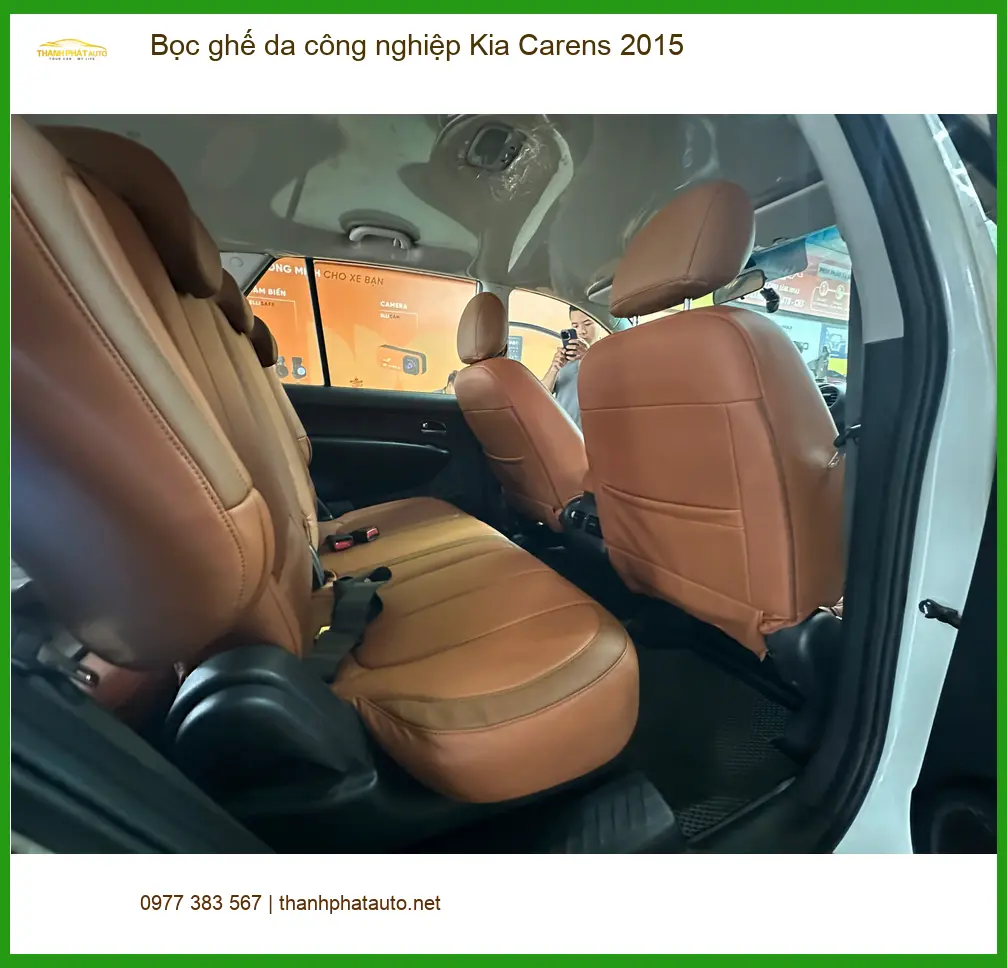 Anh An bọc ghế da công nghiệp Kia Carens 2015 tại Thủ Đức cho nội thất mới ảnh thực tế 5
