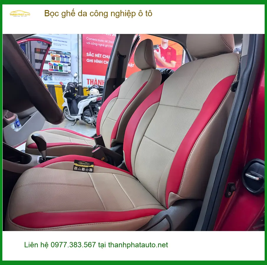 Chú Long bọc ghế da công nghiệp ô tô Kia K3 Quận 7 giúp nội thất bền đẹp ảnh thực tế 3
