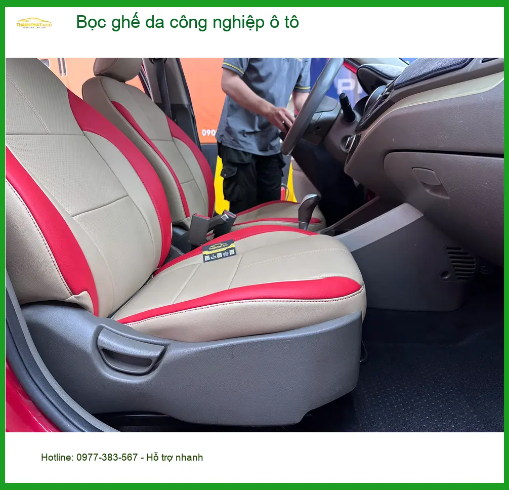 Chú Long bọc ghế da công nghiệp ô tô Kia K3 Quận 7 giúp nội thất bền đẹp ảnh thực tế 4