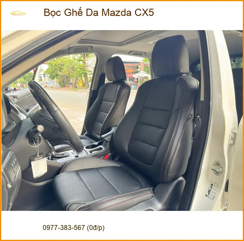 Anh Kiên bọc ghế da Mazda CX5 tại Nhà Bè để nội thất xe luôn sạch sẽ và sang trọng ảnh thực tế 2