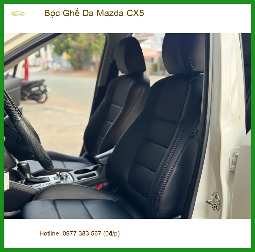 Anh Kiên bọc ghế da Mazda CX5 tại Nhà Bè để nội thất xe luôn sạch sẽ và sang trọng ảnh thực tế 3