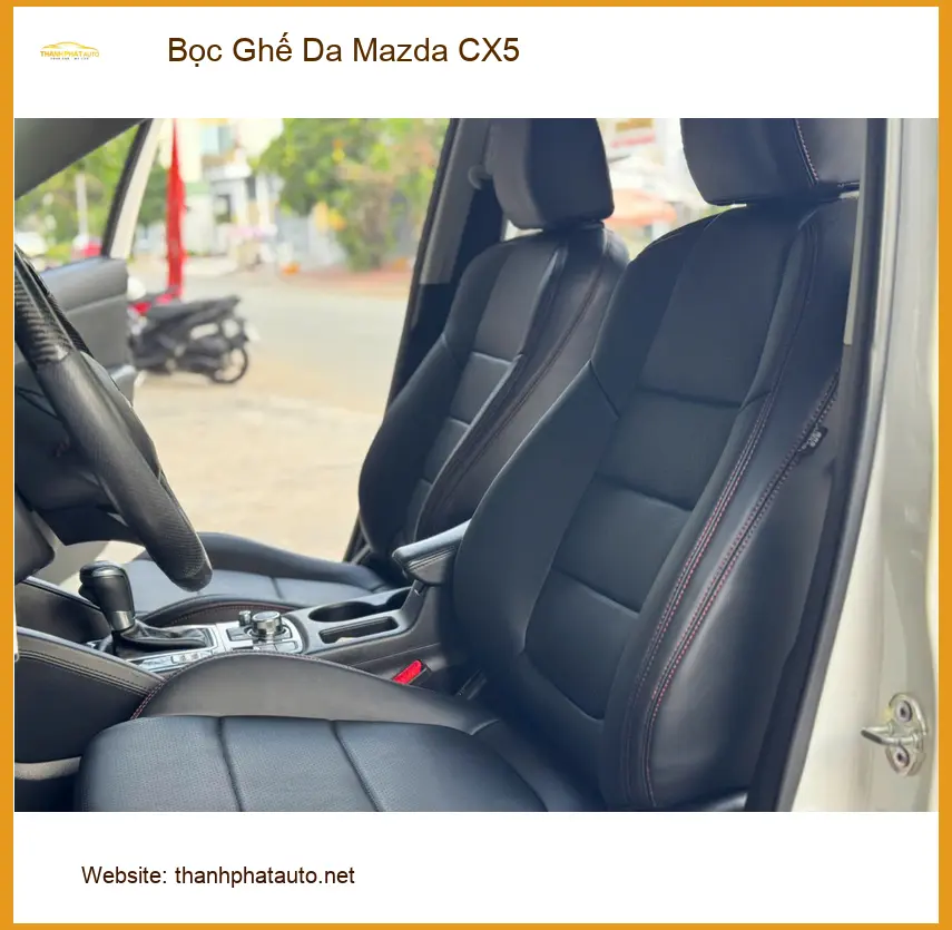 Anh Kiên bọc ghế da Mazda CX5 tại Nhà Bè để nội thất xe luôn sạch sẽ và sang trọng ảnh thực tế 5
