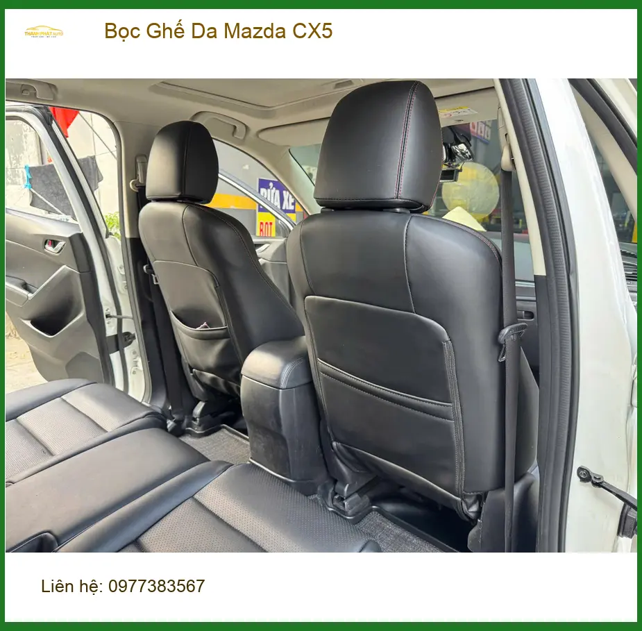 Dịch vụ bọc ghế da Mazda CX5 cho Chị Thảo tại Quận Bình Thạnh, nội thất sang trọng ảnh thực tế 3