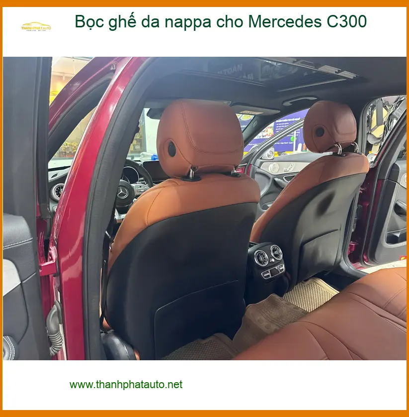 Anh Hùng Mercedes C300 bọc ghế da Nappa tại Quận 1, nâng tầm nội thất