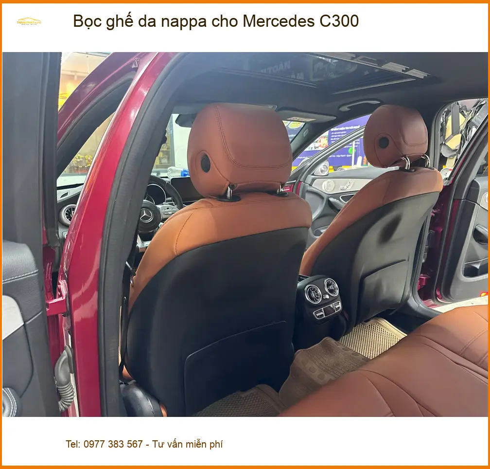Anh Hoàng Minh bọc ghế da Nappa cho Mercedes C300 tại Quận Bình Tân