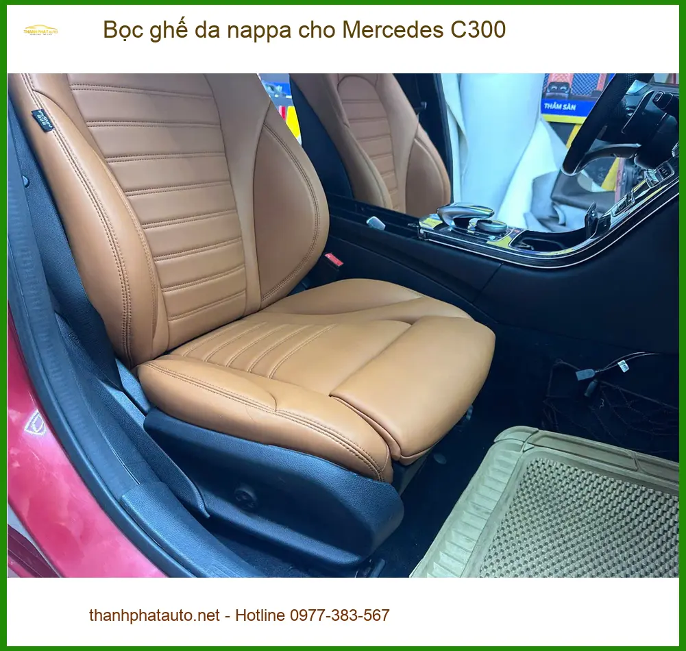 Anh Hoàng Minh bọc ghế da Nappa cho Mercedes C300 tại Quận Bình Tân ảnh thực tế 3