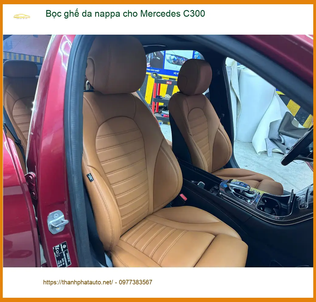 Anh Tùng ở Tân Phú bọc ghế da Nappa Mercedes C300, nâng cấp nội thất