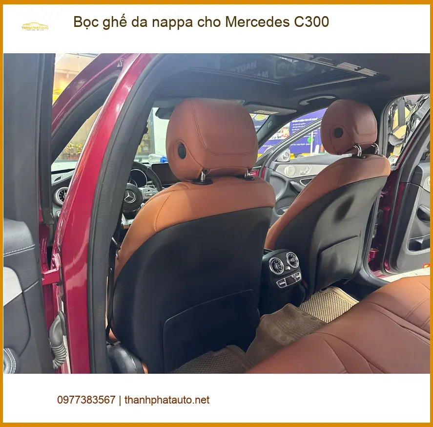 Anh Tùng ở Tân Phú bọc ghế da Nappa Mercedes C300, nâng cấp nội thất ảnh thực tế 2