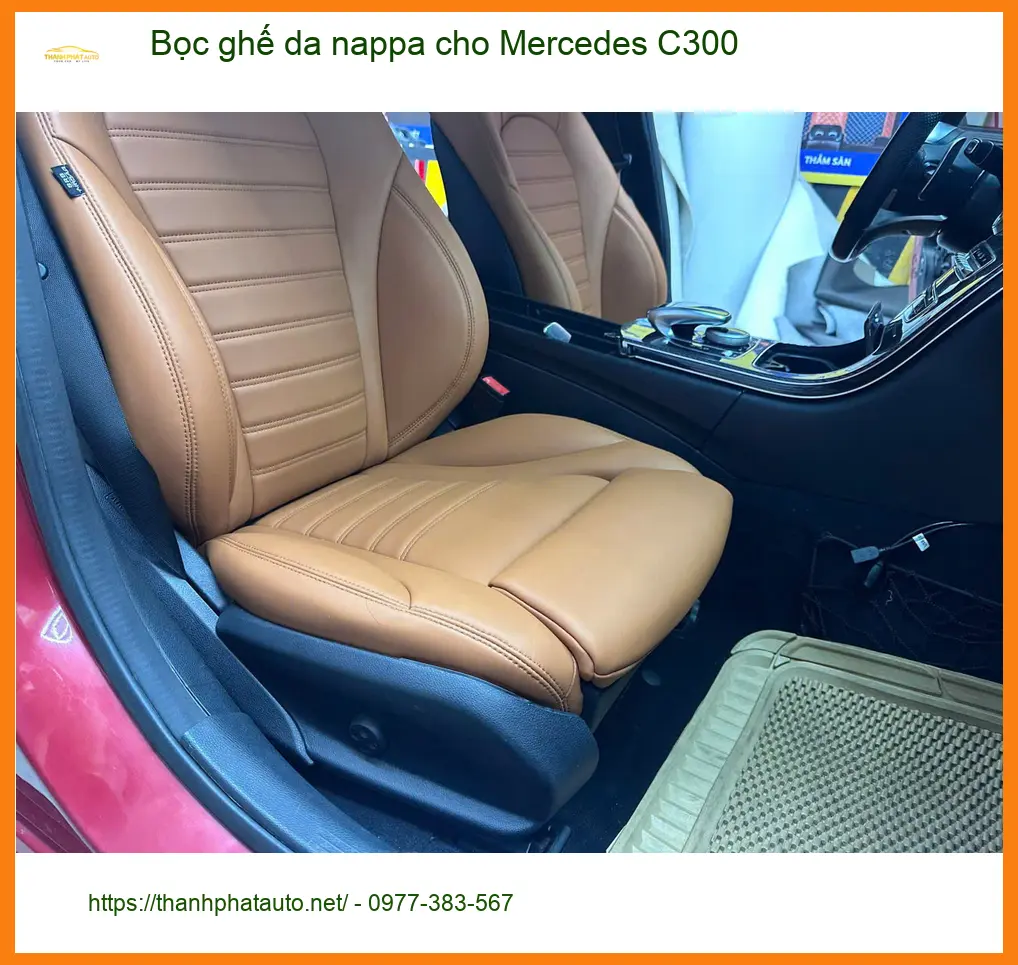 Anh Tùng ở Tân Phú bọc ghế da Nappa Mercedes C300, nâng cấp nội thất ảnh thực tế 3