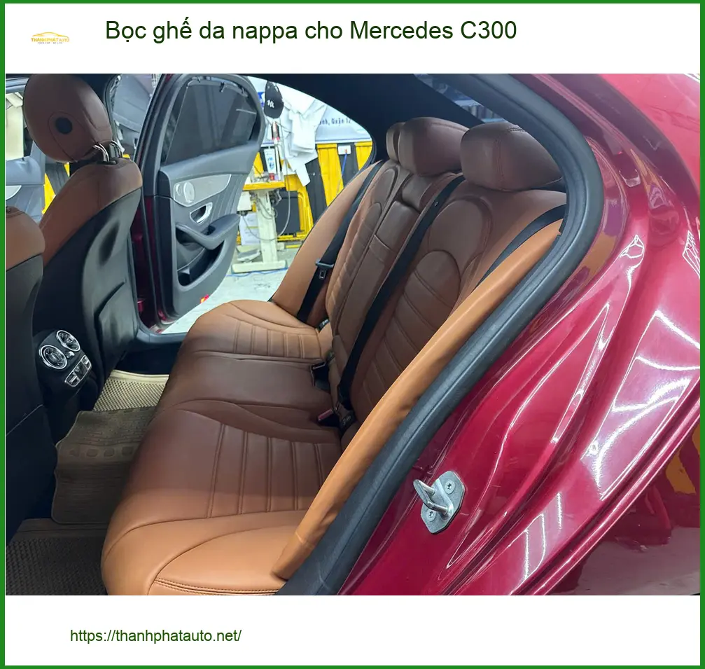 Anh Tùng ở Tân Phú bọc ghế da Nappa Mercedes C300, nâng cấp nội thất ảnh thực tế 4