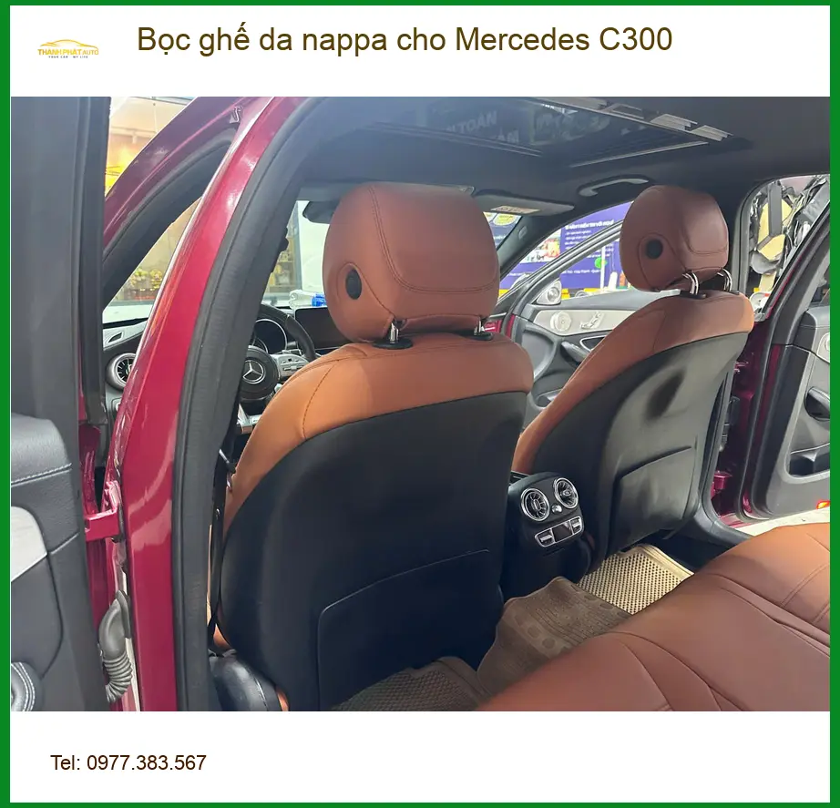 Anh Tấn bọc ghế da Nappa cho Mercedes C300 Quận 2 để làm mới không gian xe