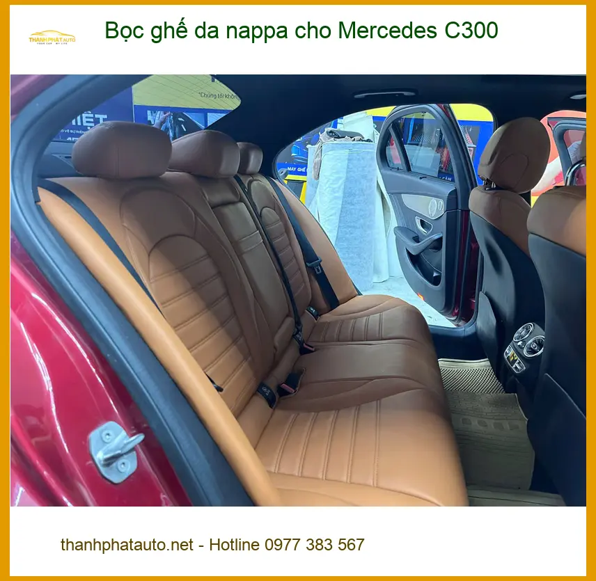 Anh Tấn bọc ghế da Nappa cho Mercedes C300 Quận 2 để làm mới không gian xe ảnh thực tế 2