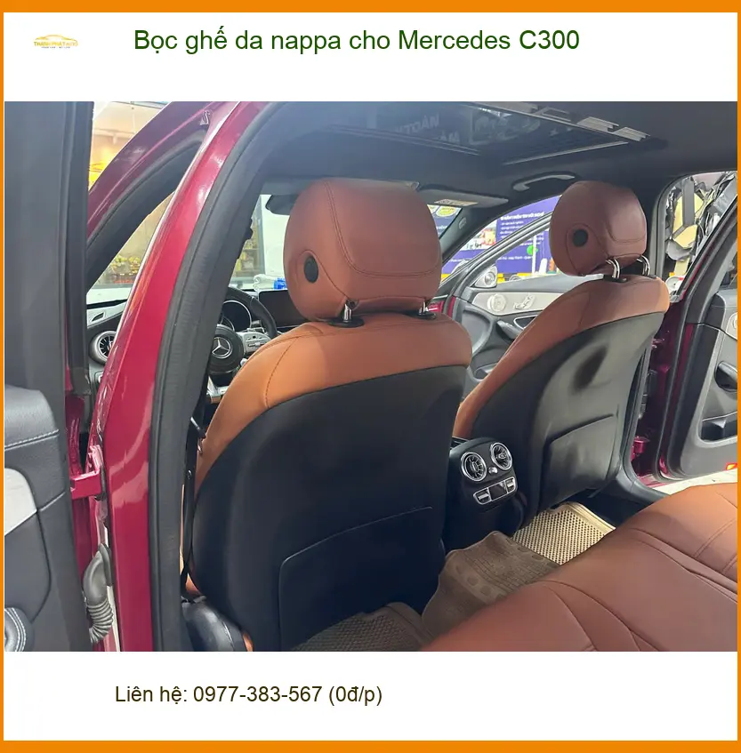 Anh Khôi bọc ghế da nappa cho Mercedes C300 tại Quận 8 để nâng tầm nội thất xe
