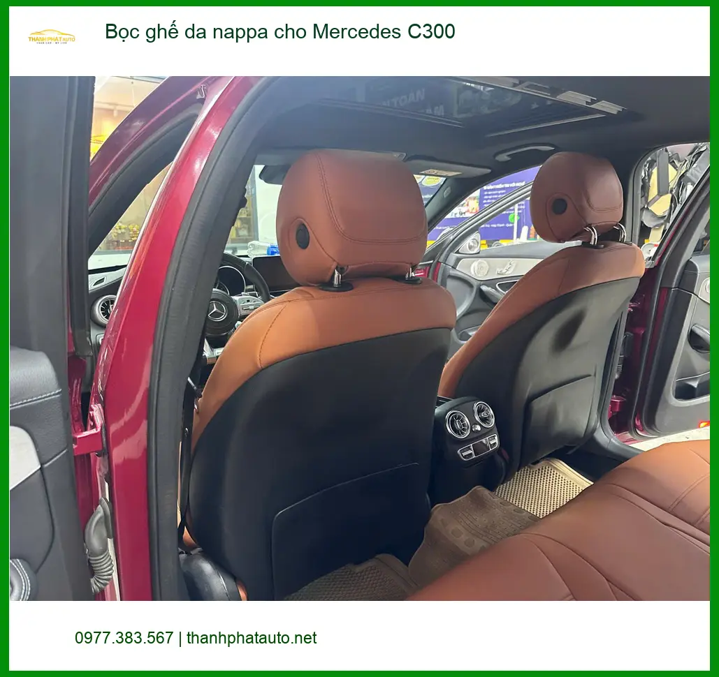 Anh Minh bọc ghế da Nappa cho Mercedes C300 tại Quận 6 nâng tầm không gian nội thất ảnh thực tế 2