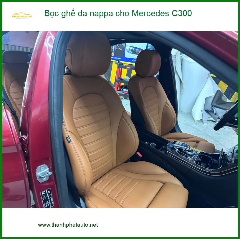 Anh Minh bọc ghế da Nappa cho Mercedes C300 tại Quận 6 nâng tầm không gian nội thất ảnh thực tế 5