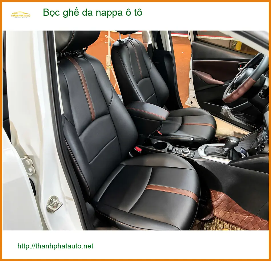 Anh Minh bọc ghế da Nappa Toyota Camry Quận 5 làm mới nội thất xe ảnh thực tế 3