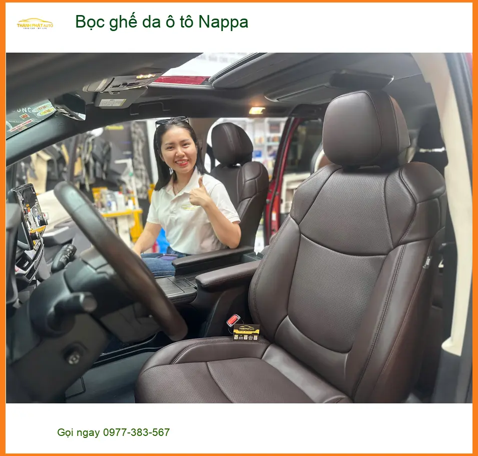 Anh Bách bọc ghế da Nappa cho Hyundai Santa Fe tại Quận 10 nâng tầm nội thất