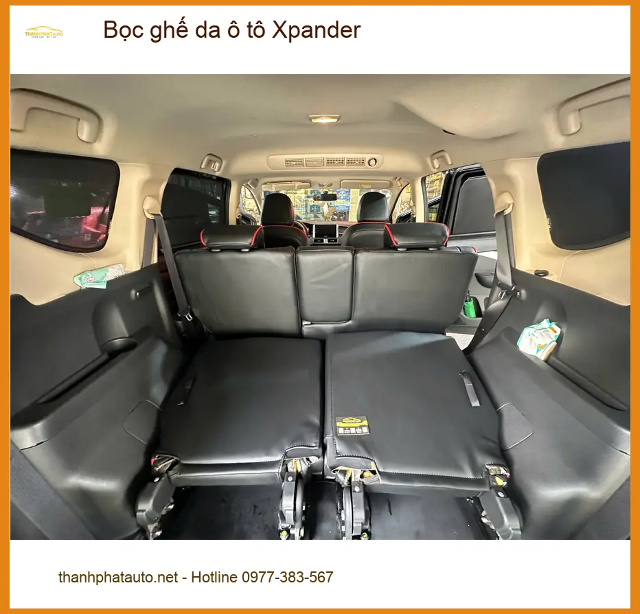 Chị Thuỷ bọc ghế da ô tô Xpander tại Hóc Môn để nội thất xe luôn sạch đẹp và sang trọng ảnh thực tế 5