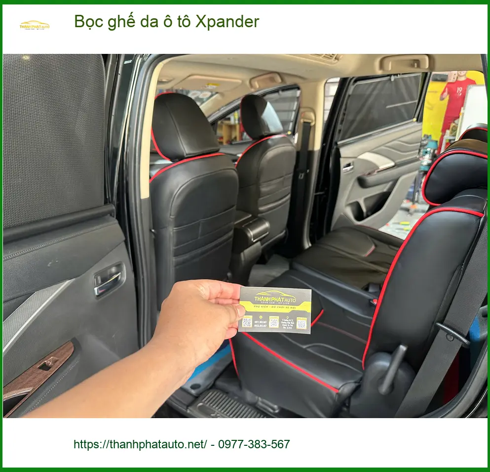 Anh Cường bọc ghế da ô tô Xpander Quận Bình Tân cho nội thất sạch đẹp ảnh thực tế 5