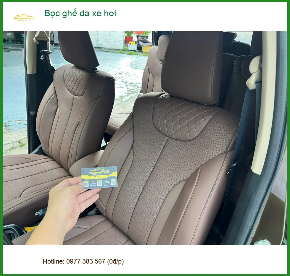 Chị Thùy bọc ghế da cho xe Toyota Vios tại Hóc Môn để nội thất xe luôn sạch đẹp